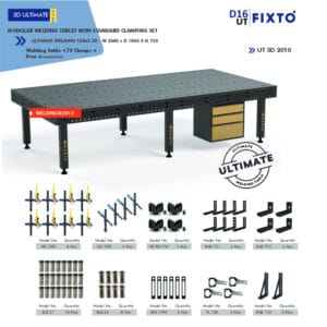 3D Ultimate Welding Table with Standard Clamping Set - WELDPACK2010
