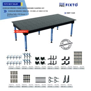Modular Welding Table with Standard Clamping Set - WELDPACK2412
